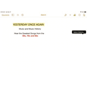 Yesterday Once Again